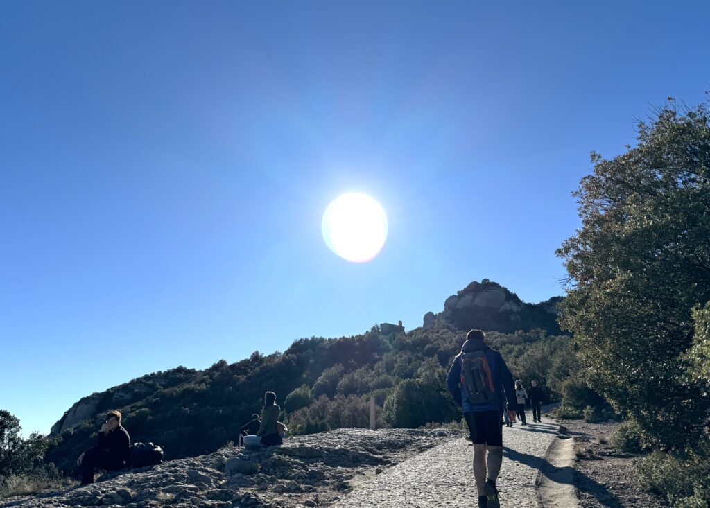 Paved trail from Sant Michel's Cross, Monseratt, Spain.